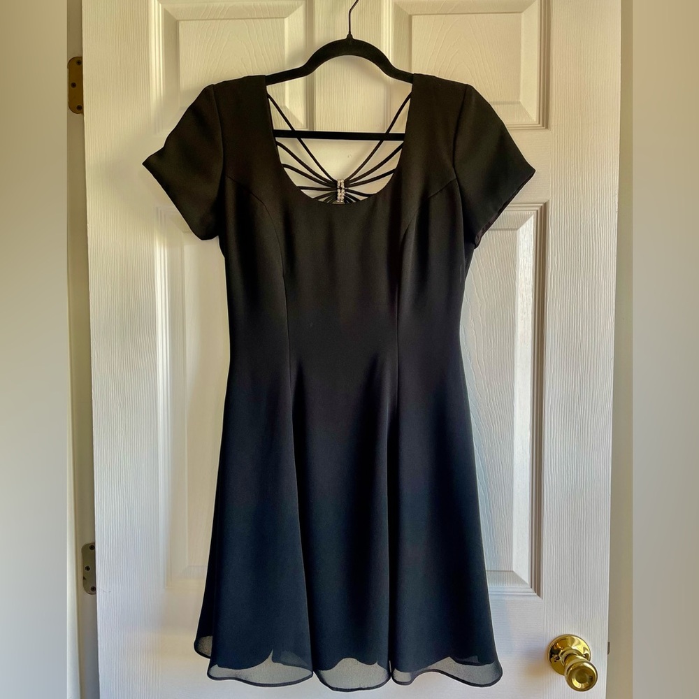 Rhapsody Black Short Sleeve Dress